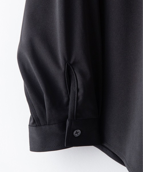 UNIIT(ユニット)の「【UNIIT/ユニット】ポリストレッチ 切り替え ルーズシルエット ビッグシルエット シャツ 幾何学模様 ジオメトリック 韓国ファッション モードファッション キレイ目(シャツ/ブラウス・メンズ・ホワイト/ブラック/ベージュ・MEDIUM/LARGE)」の9枚目の写真