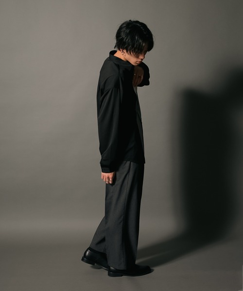 UNIIT(ユニット)の「【UNIIT/ユニット】ポリストレッチ 切り替え ルーズシルエット ビッグシルエット シャツ 幾何学模様 ジオメトリック 韓国ファッション モードファッション キレイ目(シャツ/ブラウス・メンズ・ホワイト/ブラック/ベージュ・MEDIUM/LARGE)」の21枚目の写真