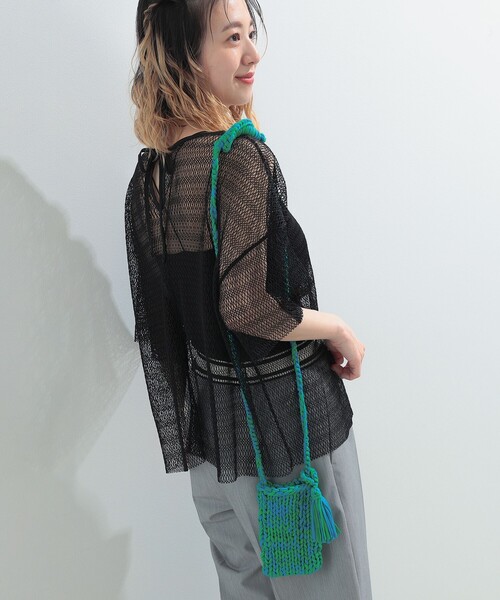 Ray BEAMS(レイビームス)の「Ray BEAMS / テープヤーン ショルダー ポーチ(その他小物・レディース・ブルー/オレンジ・ONE SIZE)」の2枚目の写真