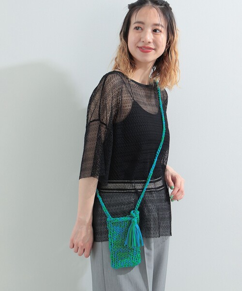 Ray BEAMS(レイビームス)の「Ray BEAMS / テープヤーン ショルダー ポーチ(その他小物・レディース・ブルー/オレンジ・ONE SIZE)」の3枚目の写真