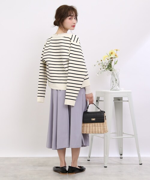 【春の始まりにぴったり！】ボーダーカーディガン