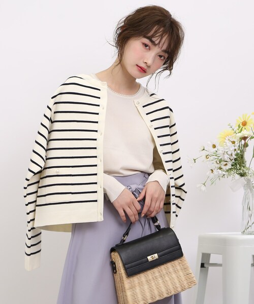 【春の始まりにぴったり！】ボーダーカーディガン
