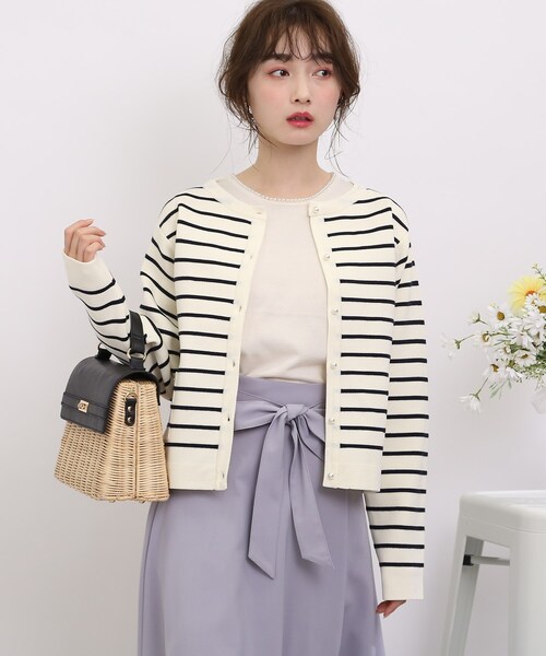 【春の始まりにぴったり！】ボーダーカーディガン