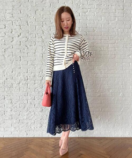 【春の始まりにぴったり！】ボーダーカーディガン