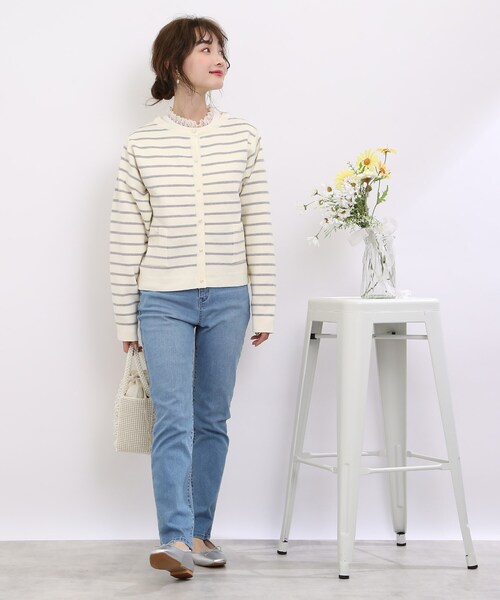 【春の始まりにぴったり！】ボーダーカーディガン