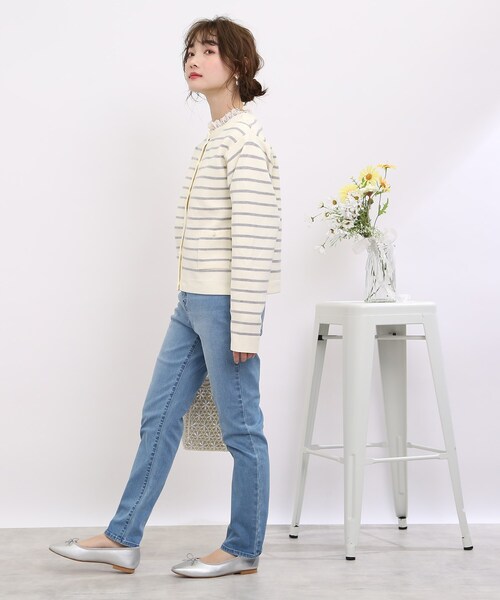 【春の始まりにぴったり！】ボーダーカーディガン