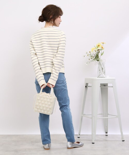 【春の始まりにぴったり！】ボーダーカーディガン