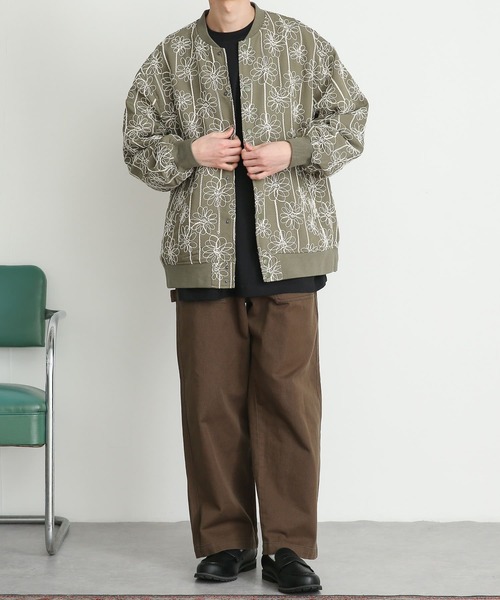 SENSE OF PLACE by URBAN RESEARCH（センスオブプレイスバイアーバンリサーチ）の「シシュウボタニカルスタジャン（スタジャン・メンズ・グレー/ライトカーキ・MEDIUM/LARGE）」の19枚目の写真