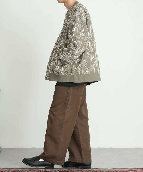 SENSE OF PLACE by URBAN RESEARCH（センスオブプレイスバイアーバンリサーチ）の「シシュウボタニカルスタジャン（スタジャン・メンズ・グレー/ライトカーキ・MEDIUM/LARGE）」の21枚目の写真