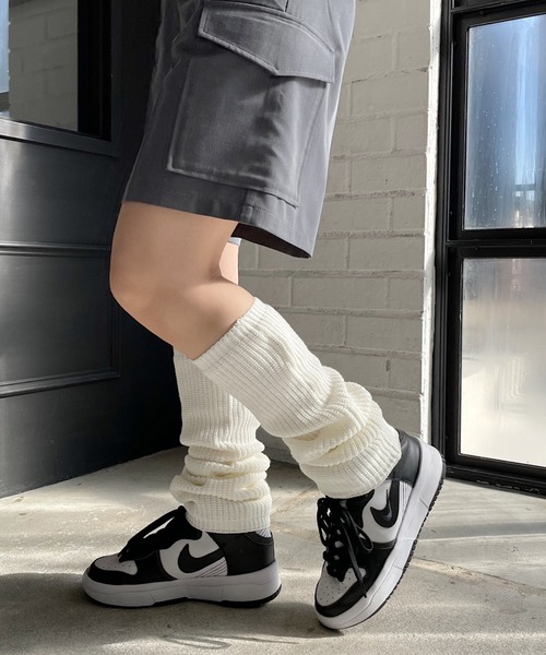 PAGEBOY（ページボーイ）の「ニットレッグウォーマー（レッグウォーマー・レディース・ピンク/オフホワイト/ブラック・FREE）」の8枚目の写真