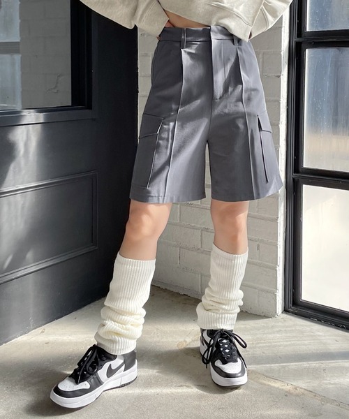 PAGEBOY（ページボーイ）の「ニットレッグウォーマー（レッグウォーマー・レディース・ピンク/オフホワイト/ブラック・FREE）」の5枚目の写真