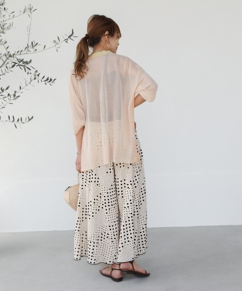 Bou Jeloud(ブージュルード)の「キカドット柄フレアパンツ(その他パンツ・レディース・ブラック/オフホワイト・38)」の9枚目の写真