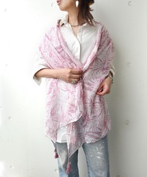 styiro（スタイロ）の「【19色展開】春夏のUV対策に。タッセル付き 柄ストール スカーフ 花柄 幾何学 エスニック柄 プレゼント（ストール/ショール）」