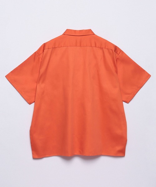 Dickies（ディッキーズ）の「【Dickies】ワークシャツ（半袖 ）/ ディッキーズ ワイドシルエットシャツ（シャツ/ブラウス・メンズ・ブラック/ピンク系/オレンジ/ミント・S/M/L）」の9枚目の写真