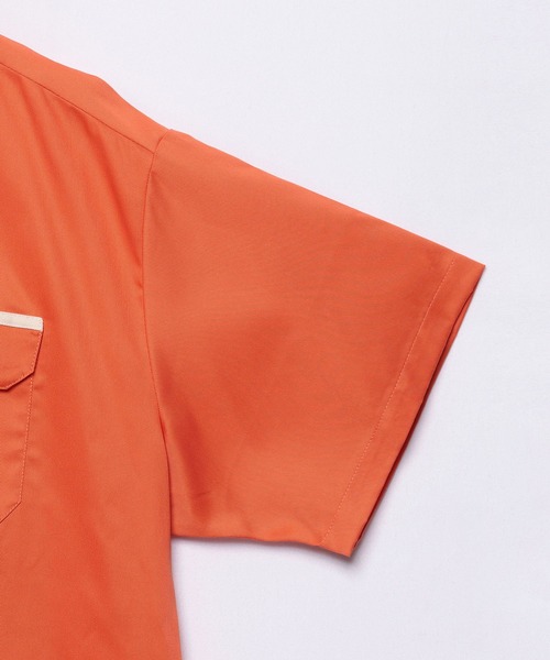 Dickies（ディッキーズ）の「【Dickies】ワークシャツ（半袖 ）/ ディッキーズ ワイドシルエットシャツ（シャツ/ブラウス・メンズ・ブラック/ピンク系/オレンジ/ミント・S/M/L）」の11枚目の写真