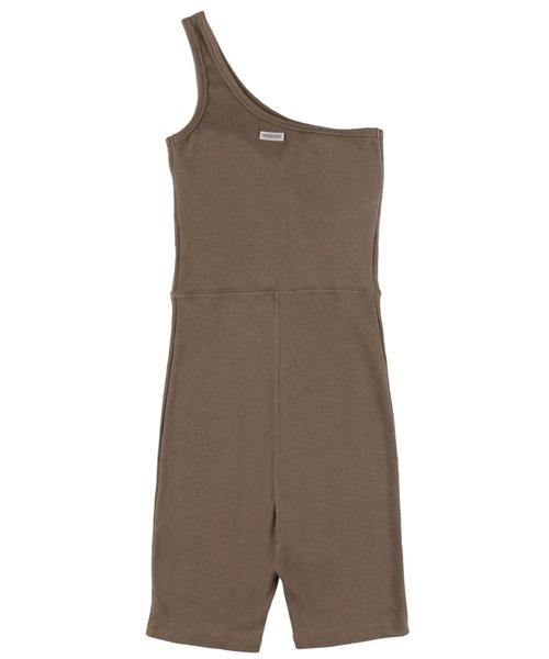 セール】Wellness One Shoulder Rib Bodysuit / UVカットボディ