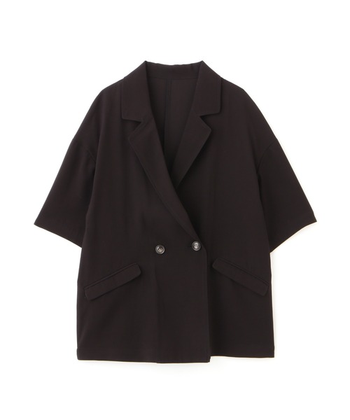 FREE'S MART(フリーズマート)の「◆【セットアップ対応】オーバーサイズルーズ半袖ジャケット(テーラードジャケット・レディース・イエロー/ブラック/ベージュ・MEDIUM/SMALL)」の2枚目の写真