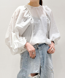 AP STUDIO | SCENTOFクルーネックギャザーブラウス(シャツ/ブラウス)