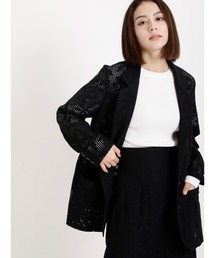 Te chichi CLASSIC | ラッセルレーステーラードジャケット【セットアップ可】(ノーカラージャケット)