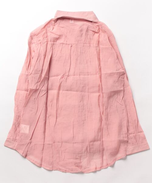 Sakka（サッカ）の「シアーシャツ（シャツ/ブラウス・レディース・ピンク/ホワイト/グリーン/ベージュ/イエロー・S/M/L/XL）」の6枚目の写真