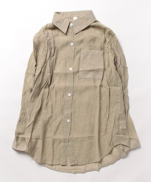 Sakka（サッカ）の「シアーシャツ（シャツ/ブラウス・レディース・ピンク/ホワイト/グリーン/ベージュ/イエロー・S/M/L/XL）」の8枚目の写真