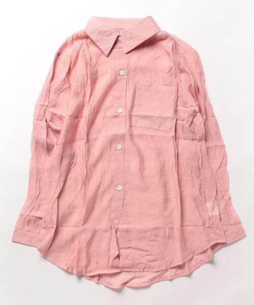 Sakka（サッカ）の「シアーシャツ（シャツ/ブラウス・レディース・ピンク/ホワイト/グリーン/ベージュ/イエロー・S/M/L/XL）」の9枚目の写真