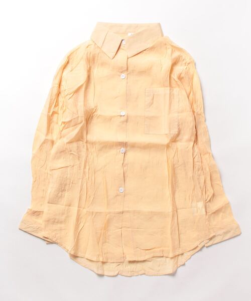 Sakka（サッカ）の「シアーシャツ（シャツ/ブラウス・レディース・ピンク/ホワイト/グリーン/ベージュ/イエロー・S/M/L/XL）」の10枚目の写真