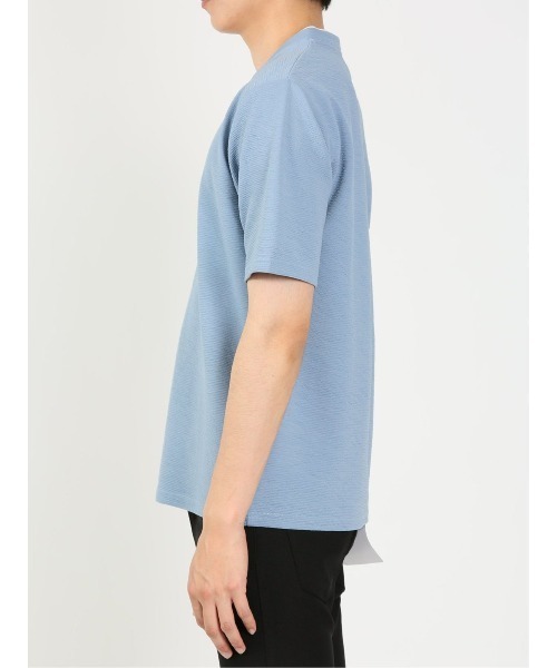 m.f.editorial（エムエフエディトリアル）の「【ストレッチ】m.f.エディトリアル メンズ ドライリップル Vネック半袖Tシャツ（Tシャツ/カットソー・メンズ・ネイビー/ホワイト/ブルー・X-LARGE/MEDIUM/LARGE）」の10枚目の写真