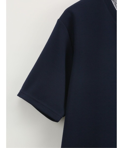 m.f.editorial（エムエフエディトリアル）の「【ストレッチ】m.f.エディトリアル メンズ ドライリップル Vネック半袖Tシャツ（Tシャツ/カットソー・メンズ・ネイビー/ホワイト/ブルー・X-LARGE/MEDIUM/LARGE）」の20枚目の写真