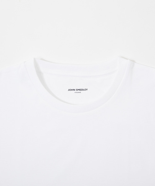 JOHN SMEDLEY(ジョンスメドレー)の「JOHN SMEDLEY / ジョンスメドレー ハイゲージジャージーコットンTシャツ(Tシャツ/カットソー・メンズ・ホワイト/ブラック・L/XL/M/S)」の4枚目の写真