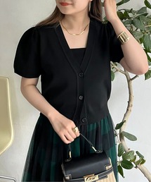 prose verse | パフスリーブVネックショート丈カーデ(カーディガン/ボレロ)