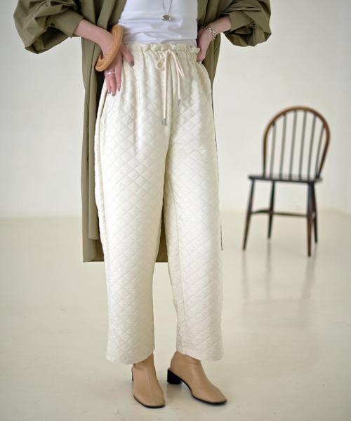 Marient（マリエント）の「キルティングパンツ（その他パンツ・レディース・アイボリー/ブラック・FREE）」の14枚目の写真