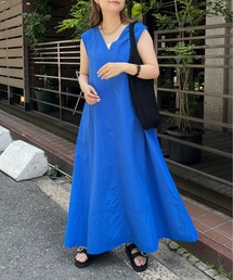 ノースリーブフレアワンピース