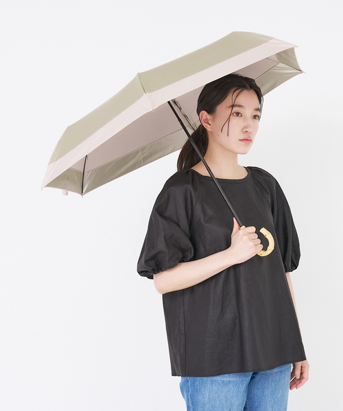 HERMES 折りたたみ傘 晴雨兼用 黒/金 傘・折りたたみ傘・日傘の販売 遮熱&完全遮光 ターキッシュ