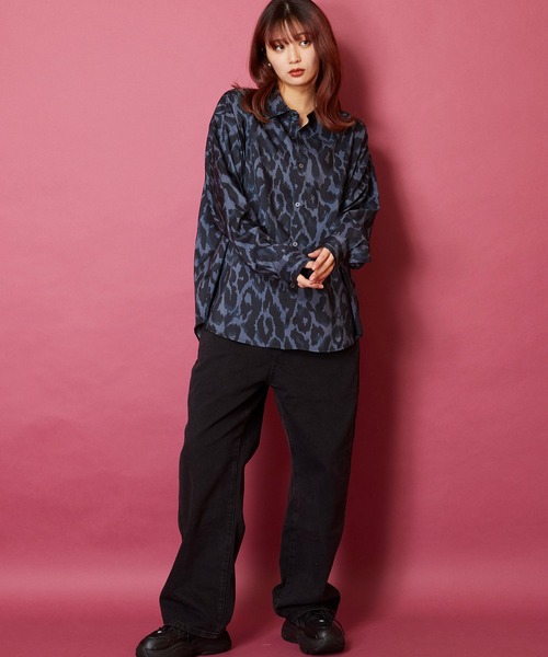 セール】ビッグシルエット総柄シャツ（シャツ/ブラウス