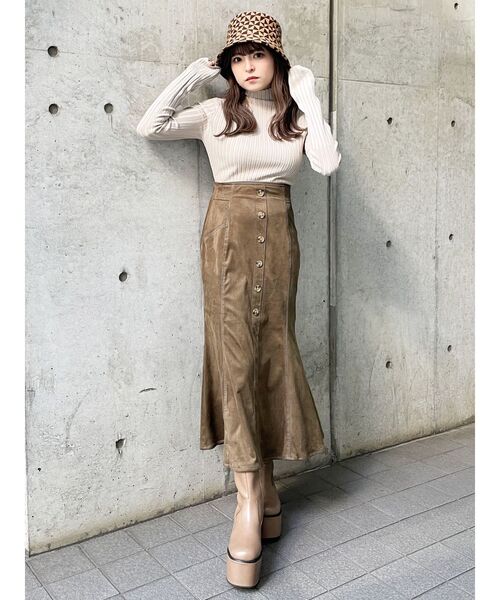 MURUA（ムルーア）の「ニットジャガードベルハット（ハット・レディース・ブラック/その他1・FREE）」の6枚目の写真