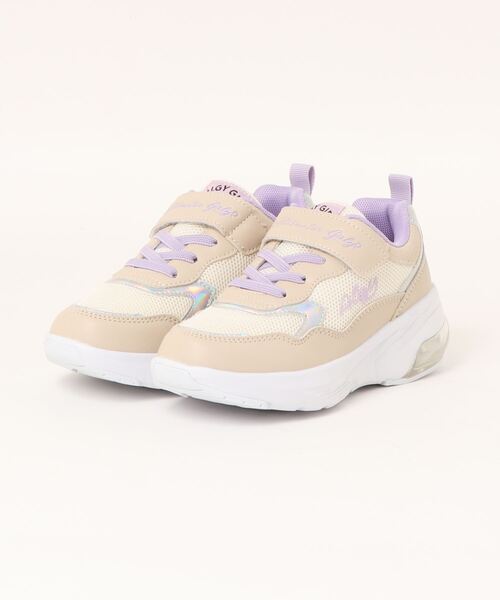 algy（アルジー）の「（ALGY） エア入り オーロラ ライン スニーカー（スニーカー・キッズ・ホワイト/ブラック/ベージュ・23.0cm/24.0cm/22.0cm/20.0cm/21.0cm）」の3枚目の写真
