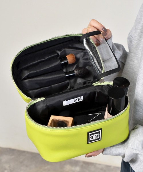 GYDA（ジェイダ）の「GYDA(ジェイダ)バニティポーチ / ラバーワッペン GY-P134（ポーチ・レディース・ライトグリーン/シルバー系その他/ブラック・FREE）」の8枚目の写真