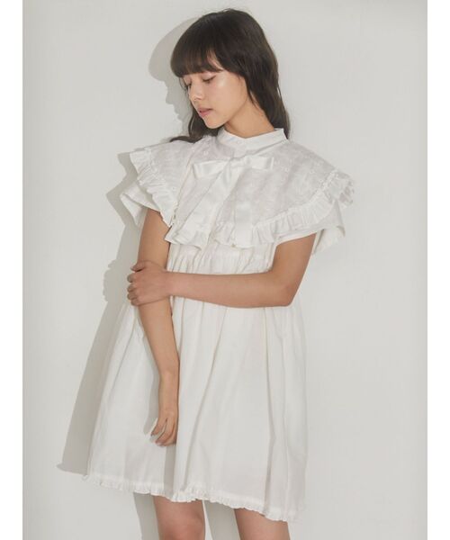 merry jenny(メリージェニー)の「半袖レース2wayミニワンピース(ワンピース・レディース・ラベンダー/オフホワイト/ライトブルー・FREE)」の12枚目の写真