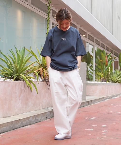 Laufer(ロイファー)の「【Laufer】コットンツイル ワイドパンツ / Cotton twill wide leg trousers / パンツ ワイドテーパード バルーンパンツ(チノパンツ・メンズ・ブルー/カーキ/ブラック/ホワイト・S/M/L/XL)」の16枚目の写真