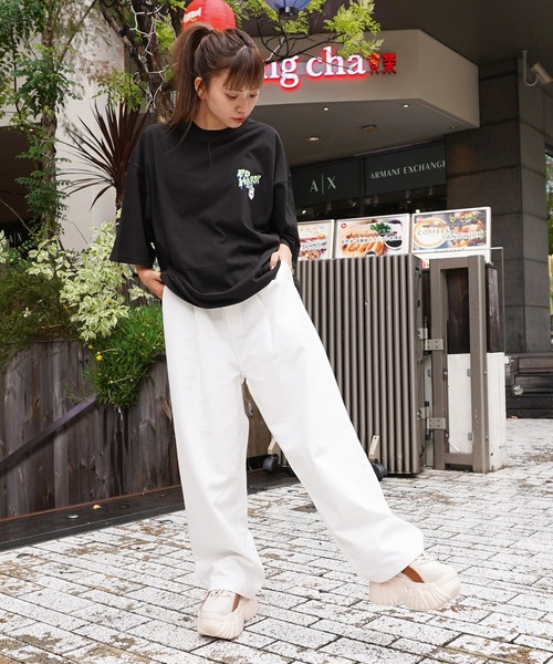 Laufer(ロイファー)の「【Laufer】コットンツイル ワイドパンツ / Cotton twill wide leg trousers / パンツ ワイドテーパード バルーンパンツ(チノパンツ・メンズ・ブルー/カーキ/ブラック/ホワイト・S/M/L/XL)」の20枚目の写真