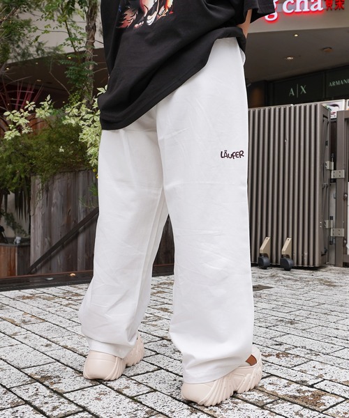 Laufer(ロイファー)の「【Laufer】コットンツイル ワイドパンツ / Cotton twill wide leg trousers / パンツ ワイドテーパード バルーンパンツ(チノパンツ・メンズ・ブルー/カーキ/ブラック/ホワイト・S/M/L/XL)」の19枚目の写真