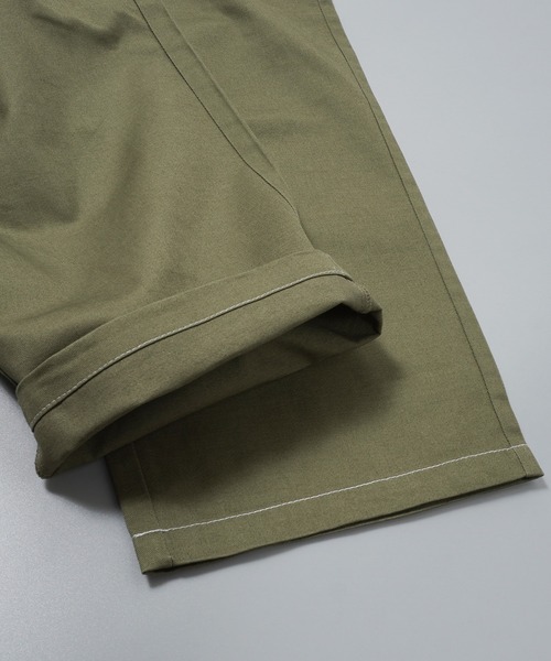 Laufer(ロイファー)の「【Laufer】コットンツイル ワイドパンツ / Cotton twill wide leg trousers / パンツ ワイドテーパード バルーンパンツ(チノパンツ・メンズ・ブルー/カーキ/ブラック/ホワイト・S/M/L/XL)」の22枚目の写真