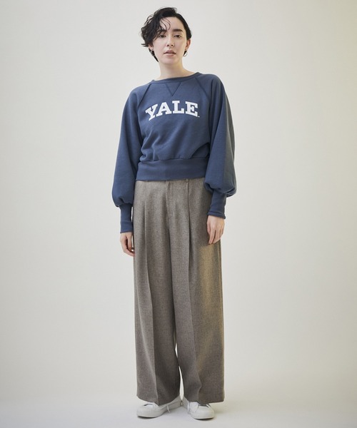 GOOD ROCK SPEED(グッドロックスピード)の「【GOOD ROCK SPEED(グッドロックスピード)】別注ボリュームスリーブYALEスウェット(スウェット・レディース・ホワイト/ベージュ/ネイビー・FREE)」の6枚目の写真