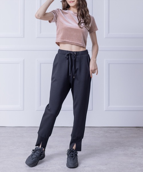 clear(クリア)の「ベロアチビTシャツ (Tシャツ/カットソー・レディース・アイボリー/チャコールグレー/ブルー/ピンク/ベージュ・F)」の20枚目の写真