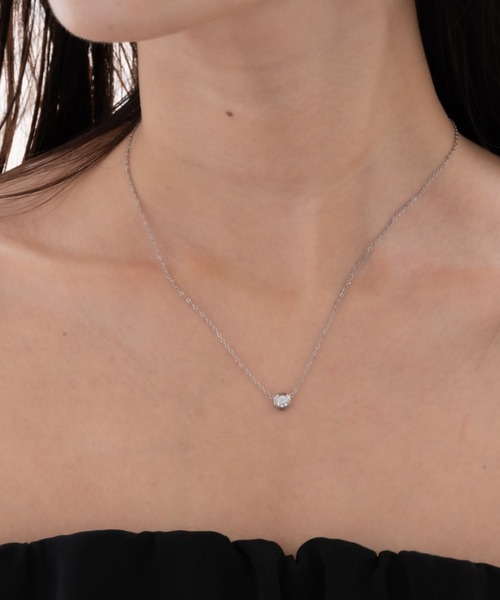 ebine(エビネ)の「Mini Carat Necklace 金属アレルギー対応 サージカルステンレス(ネックレス・レディース・ピンクゴールド/シルバー/ゴールド・FREE)」の1枚目の写真
