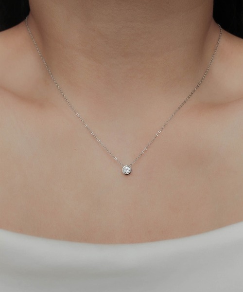 ebine(エビネ)の「Mini Carat Necklace 金属アレルギー対応 サージカルステンレス(ネックレス・レディース・ピンクゴールド/シルバー/ゴールド・FREE)」の12枚目の写真
