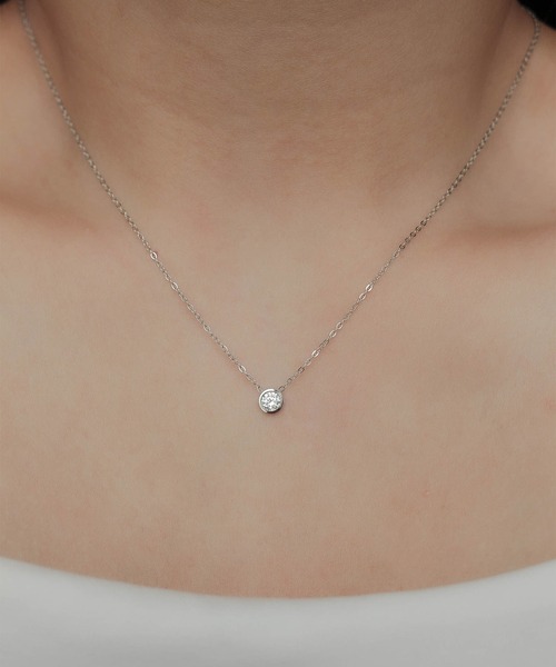 ebine(エビネ)の「Mini Carat Necklace 金属アレルギー対応 サージカルステンレス(ネックレス・レディース・ピンクゴールド/シルバー/ゴールド・FREE)」の13枚目の写真