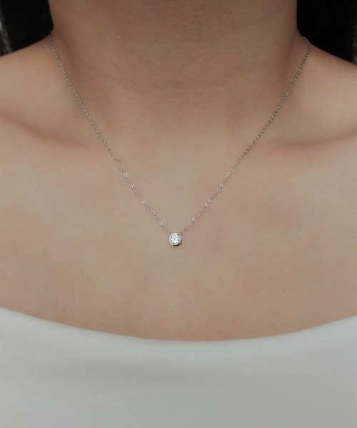 ebine(エビネ)の「Mini Carat Necklace 金属アレルギー対応 サージカルステンレス(ネックレス・レディース・ピンクゴールド/シルバー/ゴールド・FREE)」の14枚目の写真