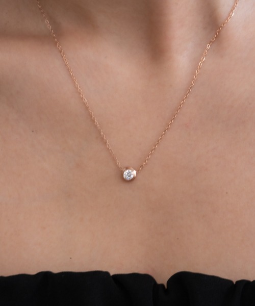 ebine(エビネ)の「Mini Carat Necklace 金属アレルギー対応 サージカルステンレス(ネックレス・レディース・ピンクゴールド/シルバー/ゴールド・FREE)」の19枚目の写真